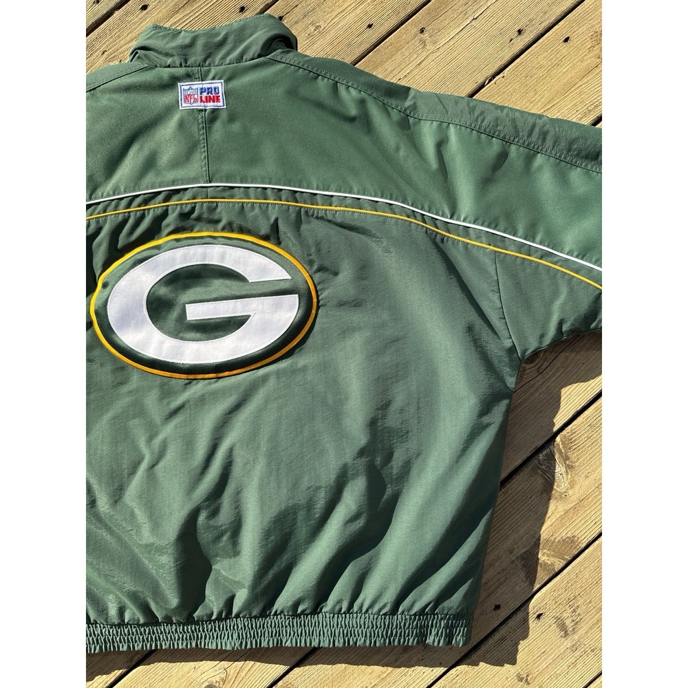 Vintage 90s Nike NFL Green Bay Packers Jacket XXL Team Pro Line Swoosh - Picture 11 of 16